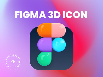 Figma 3D Icon - FREEBIE 3d branding component figma logo ui vector