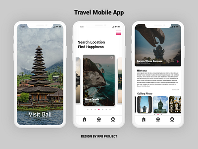 Travel Mobile App app branding design minimal ui uidesign uidesigner ux web
