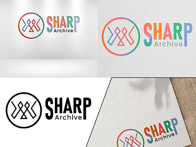 sharp artich logo design
