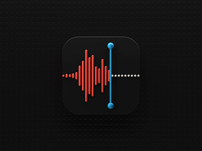 Voice Memos Icon 3d 3d animation animation big sur icon ios motion