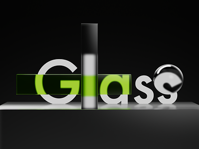 Glass - 3D 3d 3d render animation branding cinema4d logo motion design product render redshift