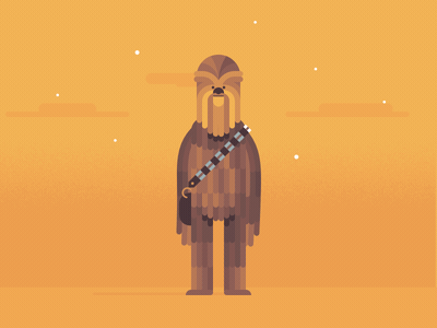 Han Solo is late for the meeting 2d animal animation character chewbacca han solo illustration motion design star wars wookiee