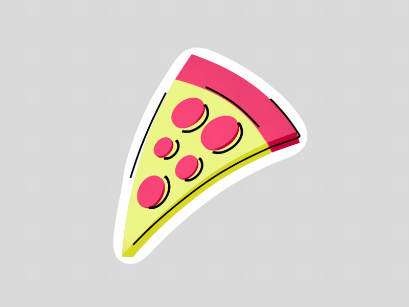 Pizza isometric pizza gif flat animation design motion design 3d