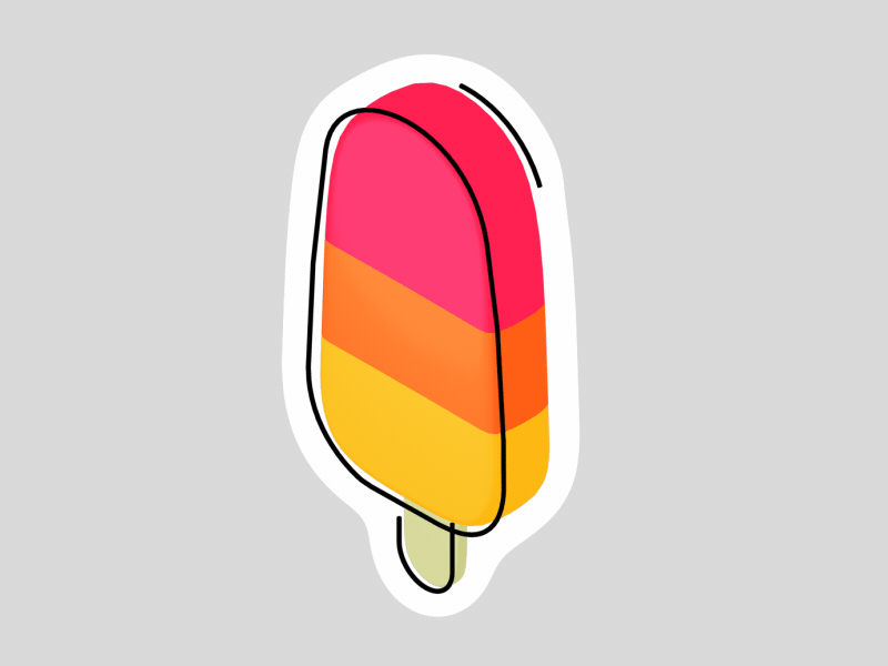 Ice cream 3d animation design flat gif ice cream isometric motion design