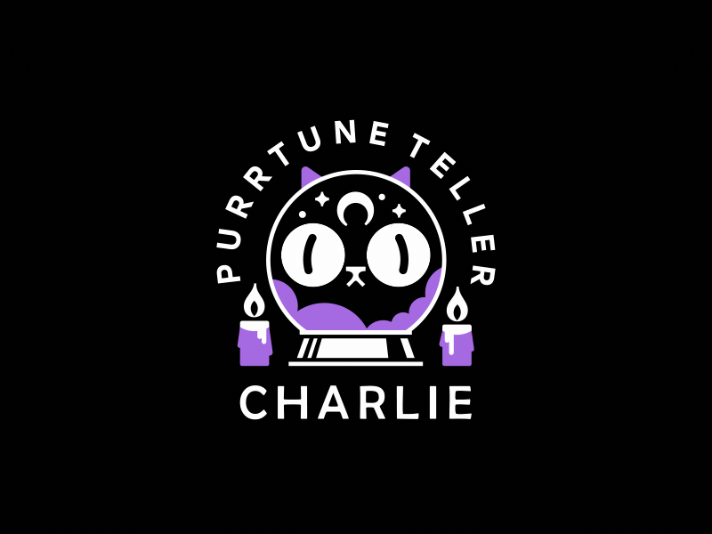 Charlie candles cat gif flat animation design motion design