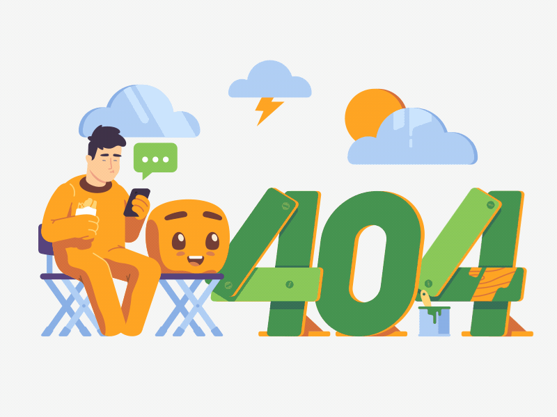 Pikabu - "ERROR 404" 404 animation design flat gif motion design pikabu web