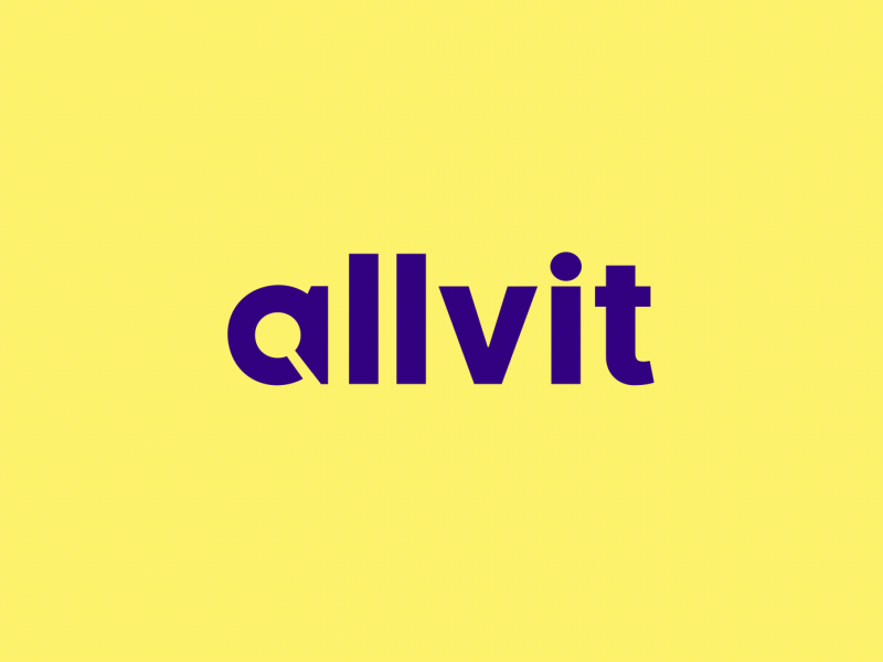 Logo animation - Allvit animation icon intro logo logo animation loop motion design ui web
