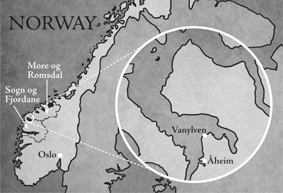 Norway Map book design illustration