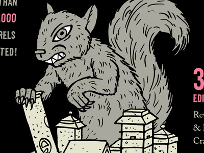 Squirrelzilla book cover illustration