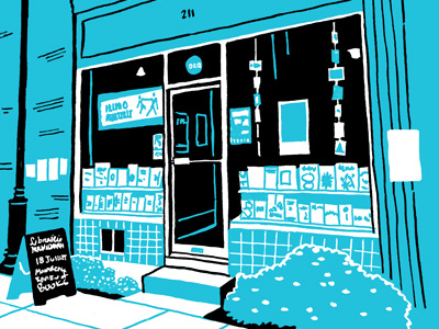 Librairie Drawn & Quarterly bookstore drawings