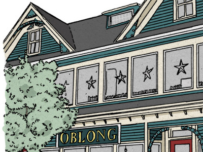 Oblong Books drawing bookstore drawings illustration