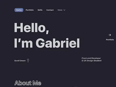 Personal Website app design typography ui ux we