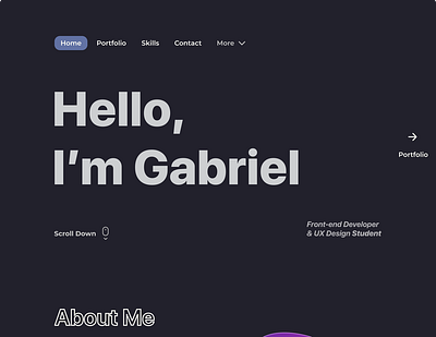 Personal Website app design typography ui ux we