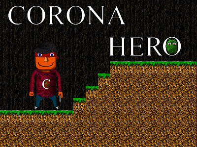 Corona hero game - Title 2d art covid19 game design game art gimp pixel pixel art sprite