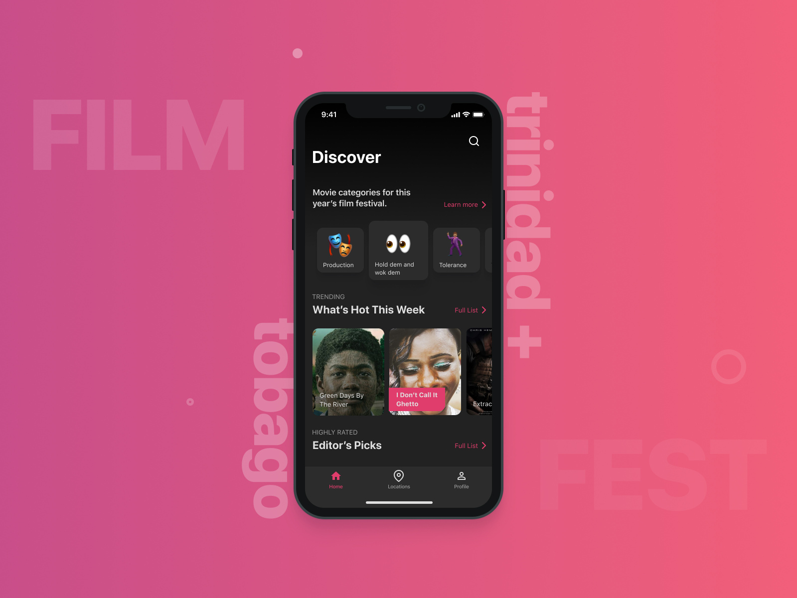 Trinidad and Tobago Film Festival App Concept by Jawara on Dribbble