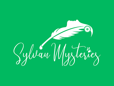 Sylvan Mysteries article blog face feather flower illustration logo mystery nature women