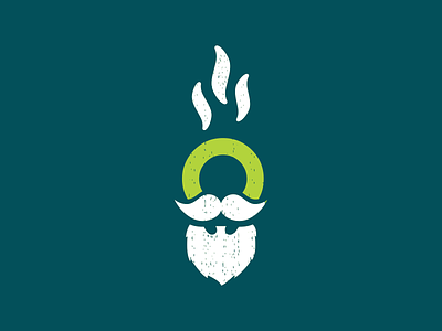 Bachelors Kitchen - Logo beard branding fire food illustration kitchen restaurant