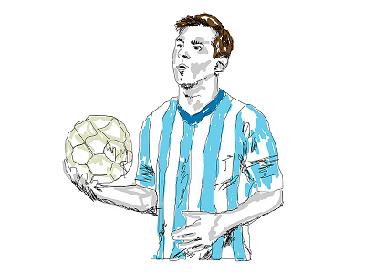 Messi scribble Illustration