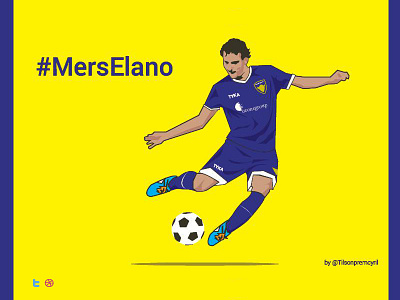 Elano football illustration sketching