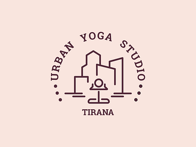 Urban Yoga Studio Logo art design fitness graphics icon illustration lineart logo studio urban vector yoga