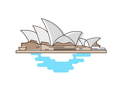 Opera House australia design house icon illustration lineart opera sydney travel vector