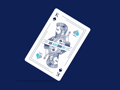 King Of Spade actor cards design illustration india king lineart of playingcard spade vector vikram
