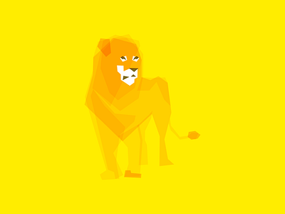 Abstract Lion abstract animal illustration layer lion vector yellow