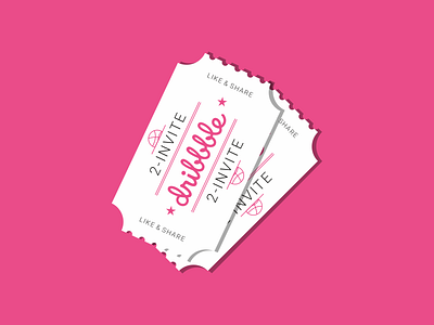 Dribbble Ticket 2invite designer draft dribbble dribbbleinvite invite mail portfolio