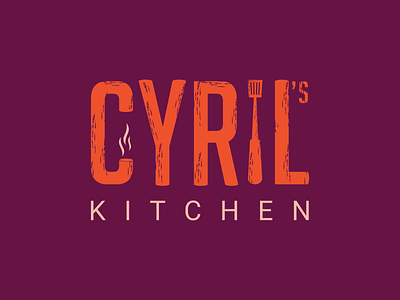 Cyril's Kitchen Logo bake cake cyril drink eat food illustration kitchen logo vintage