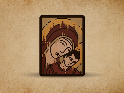 Mother Mary & Jesus baby christ christian illustration jesus jesus christ mary mother poster wall art