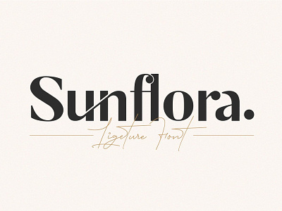 Sunflora Fonts app design illustration
