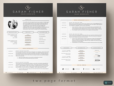 Professional Resume Template Design by The Resume on Dribbble