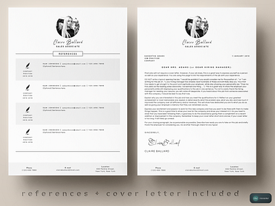 One & Two Page Resume Template CV by The Resume on Dribbble