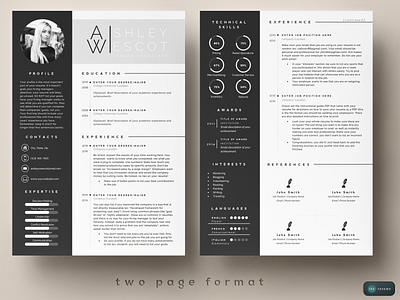 Modern Professional Resume Template by The Resume on Dribbble