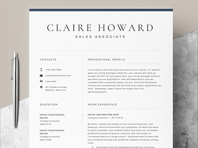 Professional CV Design Resume Template