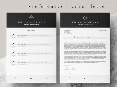 Professional Resume Template With Cover Letter And References By The Resume On Dribbble
