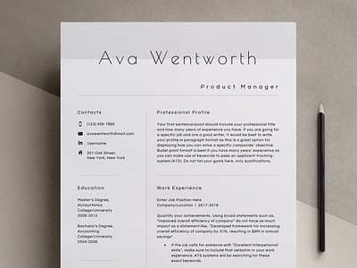 Two Page Resume Template Word