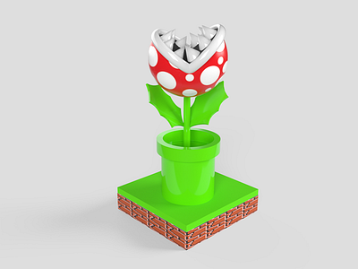 Mario Piranha Plant 3d gamer gaming geek mario nerdy nintendo piranha plant render super mario