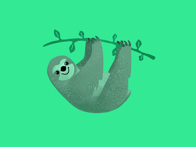 Sloth for The Dodo Snapchat Discover animals digital illustration illustration kid lit photoshop snapchat the dodo