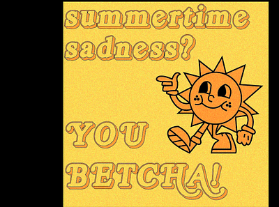 Summertime sadness design illustration typography