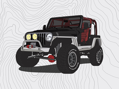 1997 Jeep Wrangler TJ Illustration 4x4 jeep offroad tj wrangler