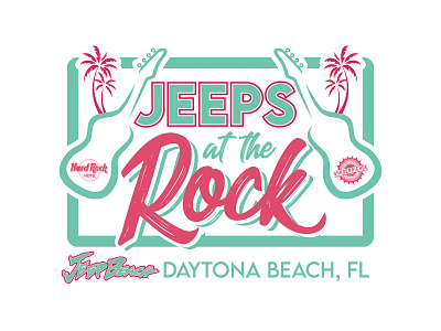 Jeeps at the Rock branding for Jeep Beach