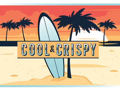 Cool & Crispy event banner concept 2.0 bar beach beer event food truck surf