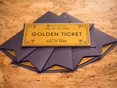 Golden Ticket golden ticket hand made metallic