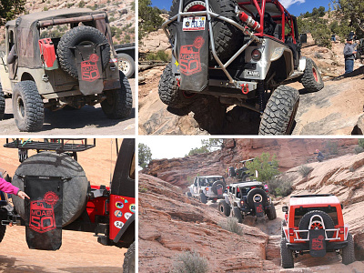 Moab50 Jeep trail bag logo 4x4 50th anniversary easter jeep moab shadebrigade spiderwebshade trail rated utah