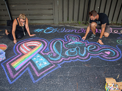 Healing through art chalk fullsail hand letter hand lettering orlando orlandostrong orlandounited street art