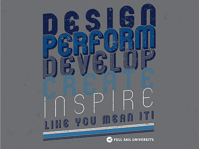 Like you mean it! create design develop inspire perform