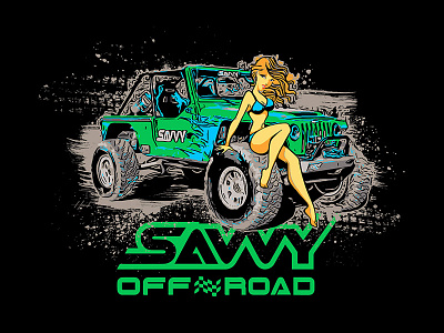 Savvy Off-Road Pin-up shirt 4x4 jeep off road pin up pin up girl pinup