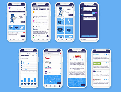 Wisdom Application / Care for Young Carers app application application design care caregiver design graduate job search job seeker ui ux uidesign uxdesign young people youth