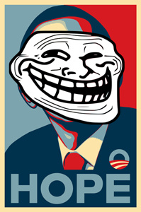 Hope Troll fairey giant obama obey shepard troll